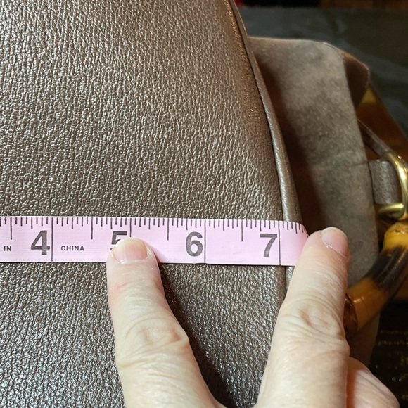 Gucci suede bamboo backpack - Picture 14 of 15